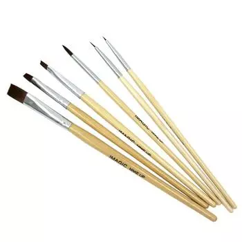 6шт. Набор IMAGIC для макияжа лица и тела, красочные деревянные кисти, косметические художественные инструменты для рисования