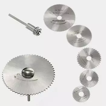 6шт/набор мини-дисковых режущих дисков из быстрорежущей стали с вращающимся инструментом оправки