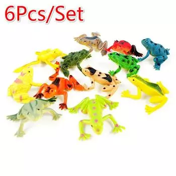 6шт/набор различных типов реалистичной имитации игрушки-лягушки