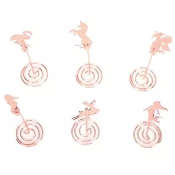 6шт настольный зажим для карт элегантный золотой держатель для номера стола многофункциональный центральный держатель для фотографий