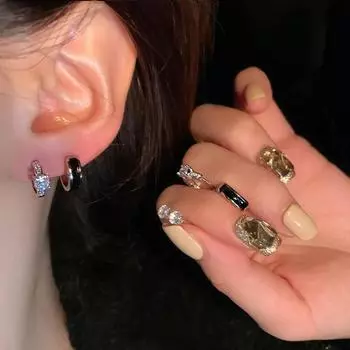 6шт панк изысканные серьги-кольца Advanced Sense серьги-гвоздики ювелирные изделия 6Pcs