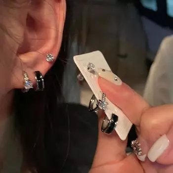 6шт панк изысканные серьги-кольца Advanced Sense серьги-гвоздики ювелирные изделия 6Pcs