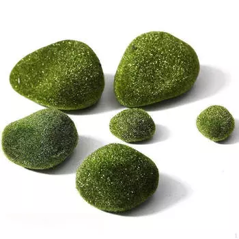 6шт пены зеленые камни растительный горшок декор пейзаж украшения декоративная скульптура цветок кулон