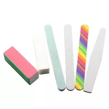 6шт пилочки для ногтей буферы полировка шлифовальные блоки для маникюра инструмент для дизайна ногтей 1#