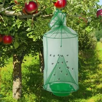 6шт подвесная ловушка для мух сверхмощная мелкая сетка многоразовая для использования в помещении и на открытом воздухе в саду во дворе ранчо