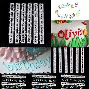6шт помадка украшения резак торт номер письмо инструмент плесень Sugarcraft