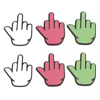6шт присоска средний палец наклейка смешная мощная присоска многоцелевая износостойкая для телефона
