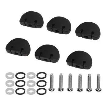 6шт. Пуговицы колков для гитары Эбони Металлическая пуговица колка для электрогитарБольшой Полу