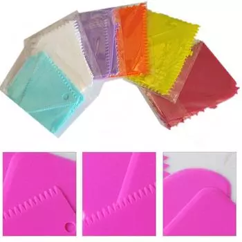 6шт резак тесто тесто помадка крем украшения торт скребок края инструменты синий