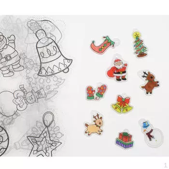 6шт рождественские дизайны термоусадочная пластиковая упаковка для ручной работы