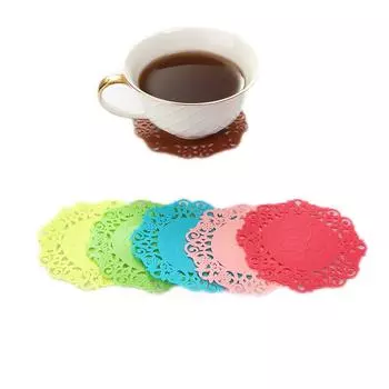 6 шт. Полые подставки с узором разноцветный