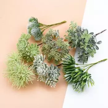 6шт шелковые цветы для скрапбукинга искусственные растения для украшения дома свадьбы поддельные пластиковые декоративные рождественские венки
