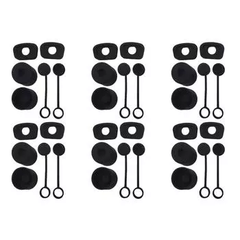 6шт. Силиконовая пробка для защиты от проливания стакана для воды. (черный)