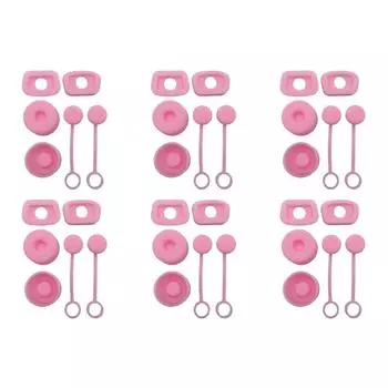 6шт. Силиконовая пробка для защиты от проливания стакана для воды. (розовый)