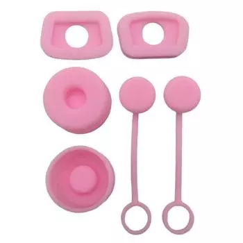 6шт. Силиконовая пробка для защиты от проливания стакана для воды. (розовый) КДЕ