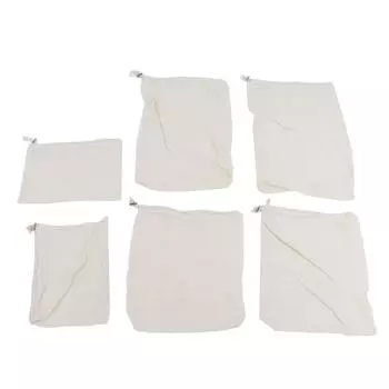 6шт сумка для фруктов сумка для хранения фруктов многоразовая одинарная сетчатая сумка с завязкой