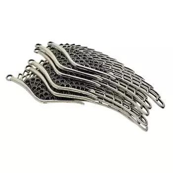 6шт Тибетские Серебряные Большие Полые Подвески Крылья Ангела Подвески Закладка-закладка 108мм as described античный серебряного