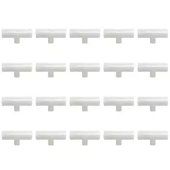 6шт тройник ПВХ трубный фитинг пластиковый 3-ходовой тройник скользящий соединитель (20мм)