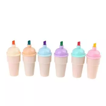 6шт/упак. Kawaii мороженое конфетного цвета хайлайтер офисные школьные принадлежности