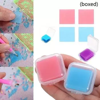 6шт в штучной упаковке 5D DIY Алмазная картина Клей Глина Вышивка Точка Дрель Ручка Алмазная картина Клей красный