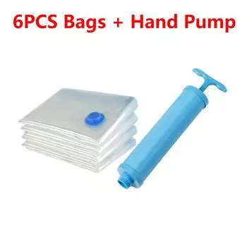 6шт вакуумный мешок с клапаном и насосом для хранения одежды большой пластиковый компрессионный пустой мешок дорожные аксессуары контейнер для хранения 30X40cm