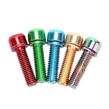 6шт велосипедная педаль винт M5X18Mm болт для наушников с шайбой болт на руле красный