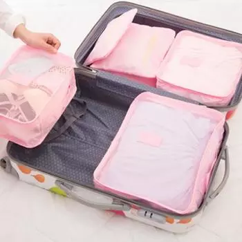 6шт водонепроницаемая большая емкость домашняя дорожная тканевая сумка для хранения сумка-органайзер серый