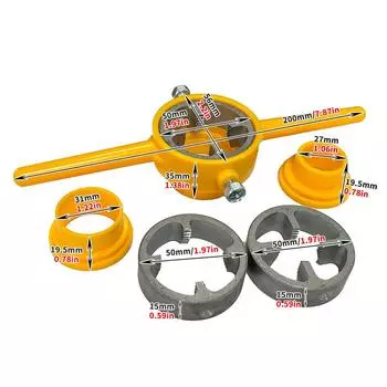 6шт водопроводная труба матрица пластиковая труба ручной резьбонарезной конусный кран гаечный ключ резьбовой инструмент набор принадлежностей