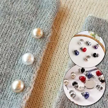 6шт жемчужные броши кардиган клип ювелирные изделия подарок красочные булавка для костюма женские аксессуары фиолетовый