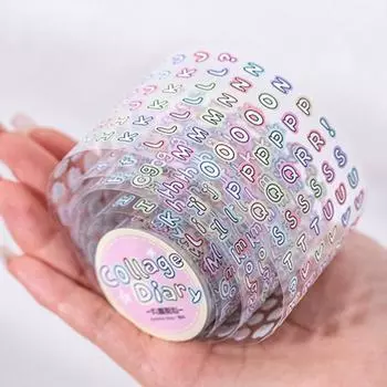 6Style1Roll/bag текстовые элементы высеченная лента для самостоятельного изготовления блокнота, календаря для стеклянной бутылки, украшения