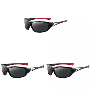 6UK поляризованные солнцезащитные очки ночного видения мужские UV400 водительские очки (Красная Нога Черный)