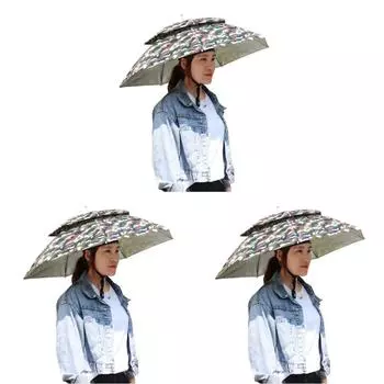 6UK складной рыболовный солнцезащитный козырек головной убор зонтик шляпа защита от ультрафиолета (маскировка)