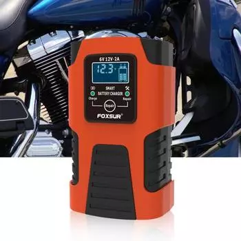 6V12V 2A Портативное интеллектуальное автомобильное зарядное устройство для аккумулятора Многоцелевой огнестойкий стабильный производительный аккумулятор для обслуживания игрушечного автомобиля UK Plug красный