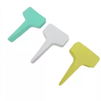 6x10 см белые желтые садовые растения T маркеры водонепроницаемые знаки колышки бирки пластиковые этикетки цветочные знаки горшки пластиковые письменные принадлежности для садоводства 50pcs зелёный