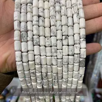 6x10мм Цилиндрические бусины из агата Jingde Crystal для DIY ювелирных аксессуаров Approx. 6x10mm, 37 pieces