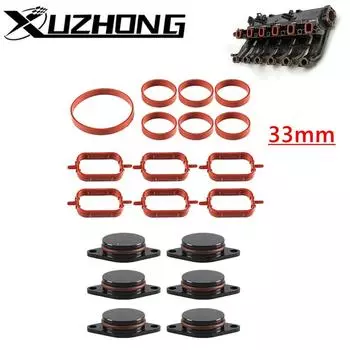 6x33 мм алюминиевые и стеклянные заглушки вихревой заслонки для ремонта с прокладкой впускного коллектора для BMW E60 M47 M57 E90 6 цилиндров