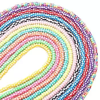 6x3 мм 1 полоска / пакет Овальные цилиндрические бусины из полимерной глины DIY браслет ожерелье серьги ювелирные аксессуары 6x3mm 1str/bag