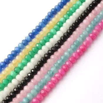 6x5 мм граненые черные, розовые, розовые, синие агатовые свободные круглые 15-дюймовые каменные бусины для изготовления ювелирных изделий чёрный
