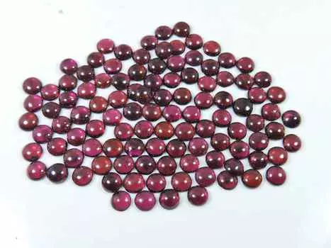 6X6MM натуральный красный гранат круглый кабошон драгоценный камень россыпью 101 шт лот RQ-1566