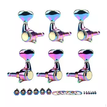 6x 3R 3L колки для акустической гитары цветные для деталей