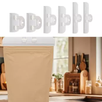 6x Chip Bag Clips, Snack Sealing Package Clips Kitchen, Practical Sturdy, Food