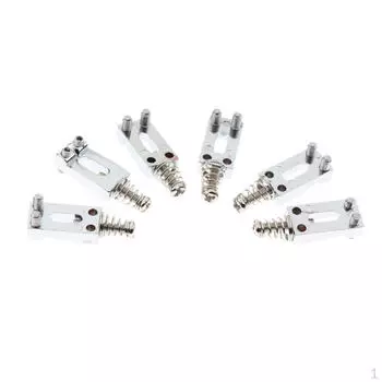6x Chrome Rectanguler Flat Saddles Электрогитара Оло Бридж