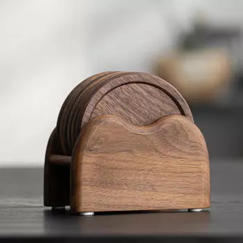 6x Деревянный Подстаканник Подставка Под Чашку Изолирующий Коврик Чайный Журнальный Столик Напиток Для Жизни