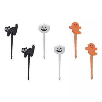 6x Хэллоуин зубочистки палочки для еды для напитков барбекю коктейли аксессуары