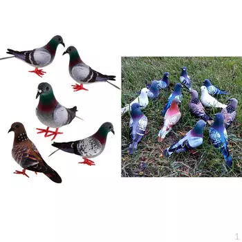 6x искусственных голубей, пернатых голубей из пенопласта, модели птиц, украшения для домашнего декора