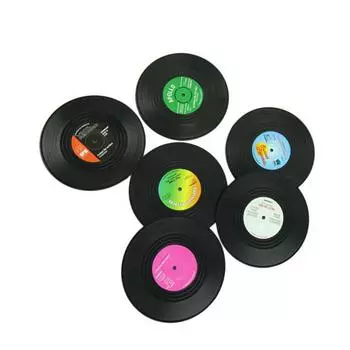 6X Круглые подставки под чашки для дома, гостиной, спальни, офиса, кафе, коврики для кружек в форме пластинки, термостойкие подставки