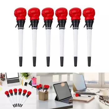 6x/набор боксерских перчаток шариковая ручка гладкая ручка для письма 0,5 мм масляная ручка отскакивающая декомпрессионная ручка для школьной офисной работы