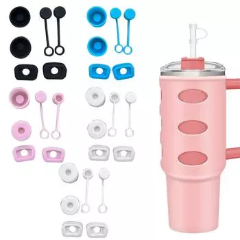 6x набор силиконовых заглушек Stanley Cup, заглушки для защиты от протечек, заглушки для протечек, заглушки для защиты от пыли, аксессуары для Stanley Cup чёрный