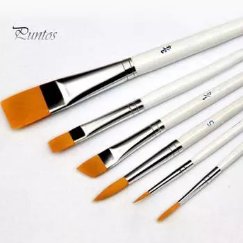 6x профессиональные кисти для рисования, акриловое масло, акварель, кисть для художника