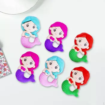 6x Русалочка Ластики Призы для класса Сувениры для вечеринок Канцелярские товары Новинки Карандаши Школьные принадлежности
